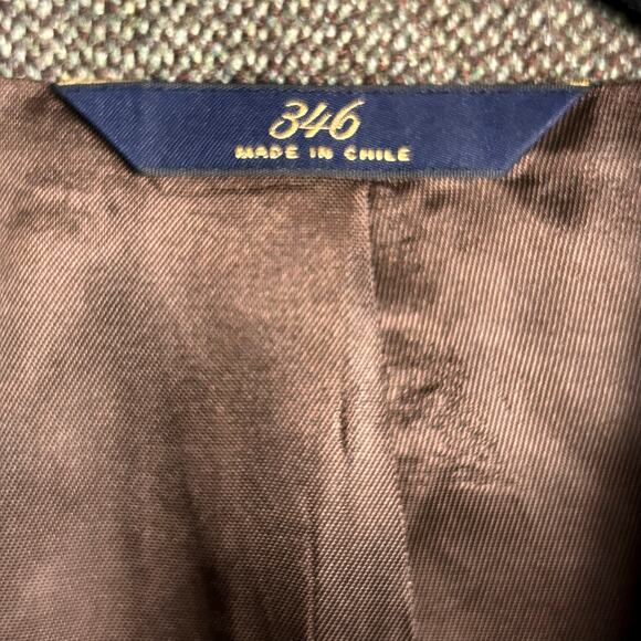 Brooks Brothers sport coat Men's 47 R tweed preppy brown green wool EXCELLENT - Picture 9 of 12